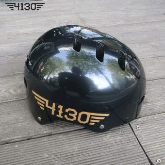 4130 BMX 헬멧 [조절식 프리사이즈] -Black-